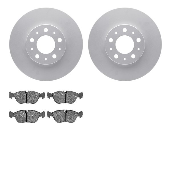 Dynamic Friction Co 4502-27056, Geospec Rotors with 5000 Advanced Brake Pads, Silver 4502-27056